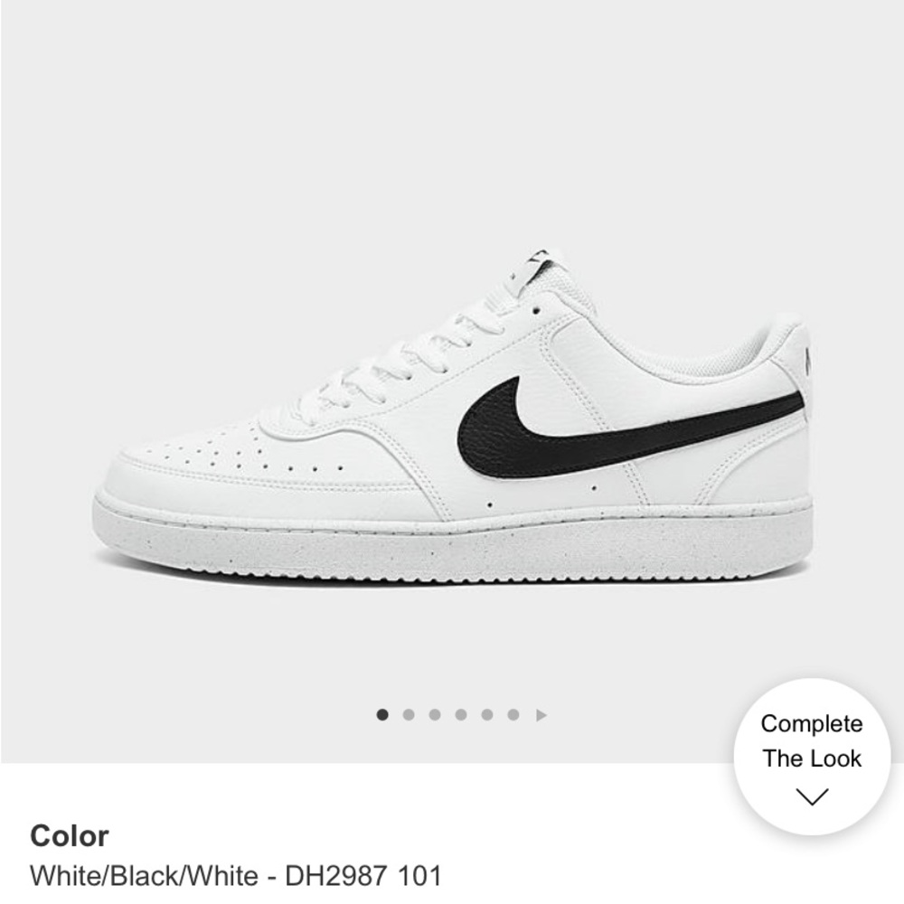 Nike NWOT new no box Mens Nike Court Vision low white with black swoosh size 14